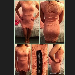 Peach Lace Dress